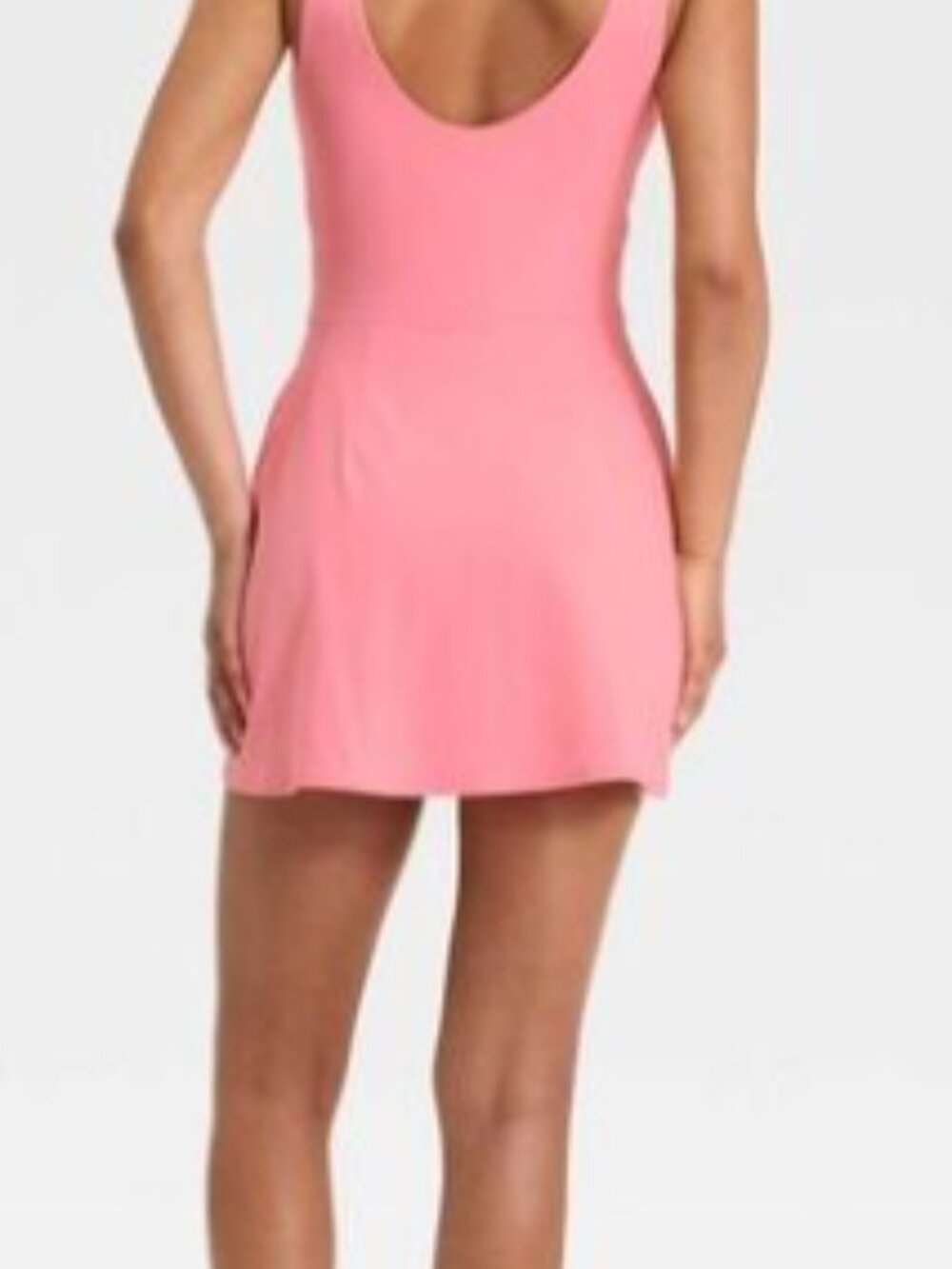 JoyLab Sleeveless Coral Pink Tie-Front Women's Active Dress - XXL - Picture 2 of 5
